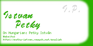 istvan petky business card