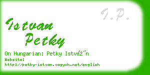 istvan petky business card